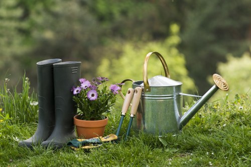 Close-up of tidy grass cut by lawn mowing service in Totteridge